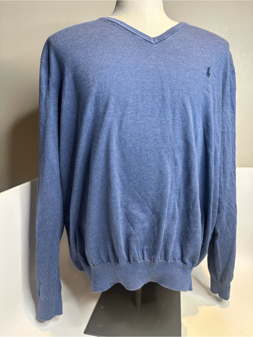 Polo by Ralph Lauren Light Blue V-Neck Pullover Sweater